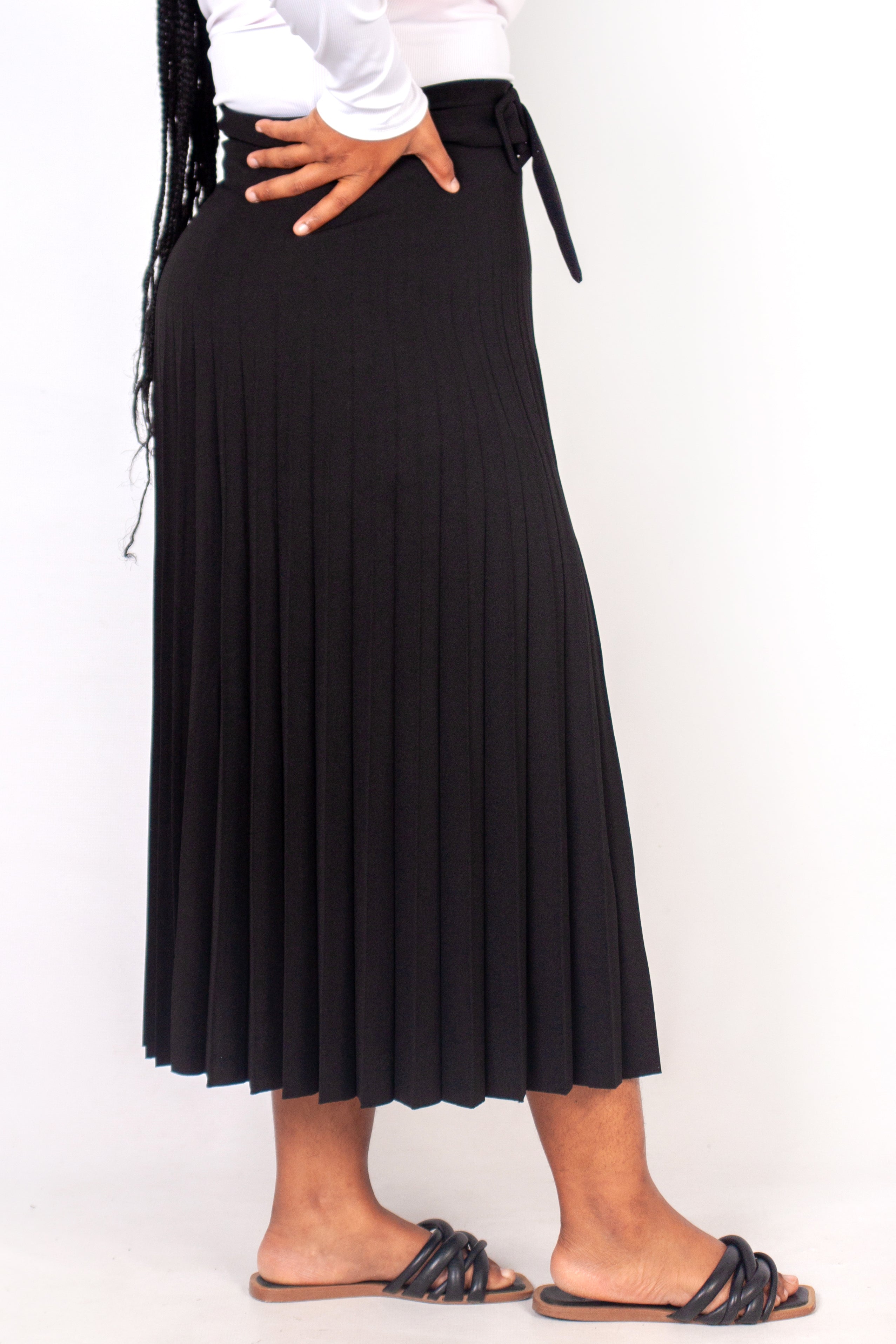 Pleated Midi Skirt